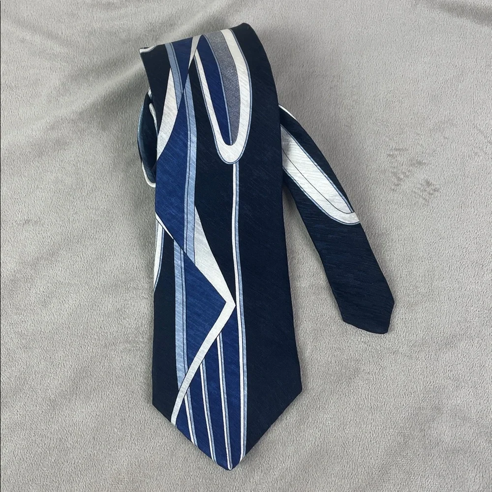 Vintage Mark Mathieu Collection Midcentury Modern Silk Tie Extra Long